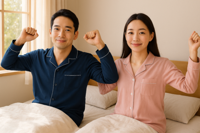 疲労回復リカバリーウェアでスッキリ目覚め