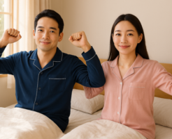 疲労回復リカバリーウェアでスッキリ目覚め